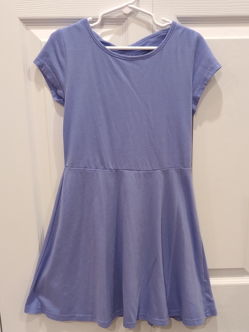 Kids Short Sleeve Dress - Lavender Blue